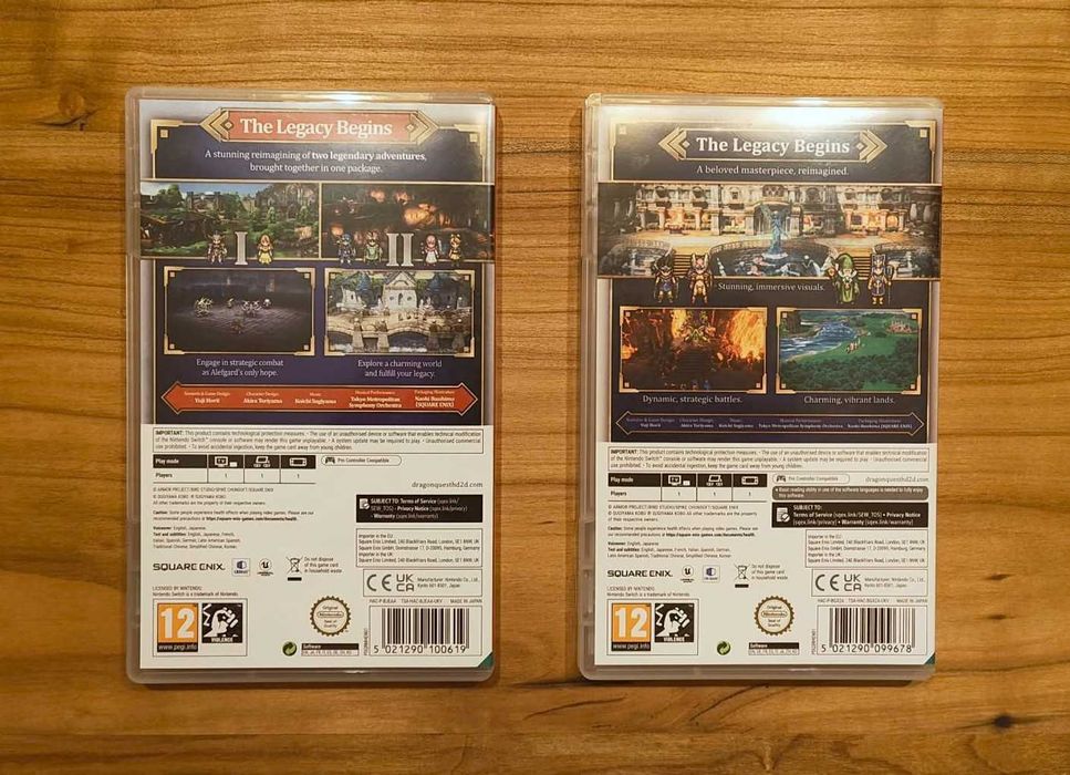 Две игри за Nintendo Switch: Dragon Quest I & II HD-2D Remake и Dragon Quest III HD-2D Remake