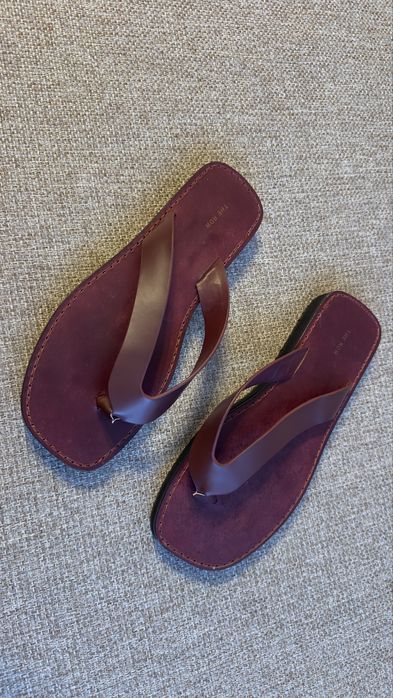 Flip Flop din piele City THE ROW de dama marime 38