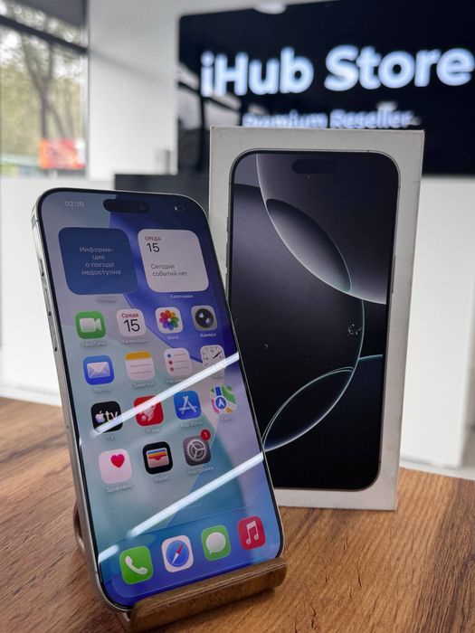 Айфон16ПроМакс•256гб/100%ақ(титан)