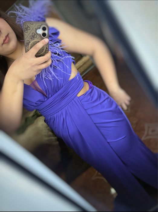 Лилава официална рокля