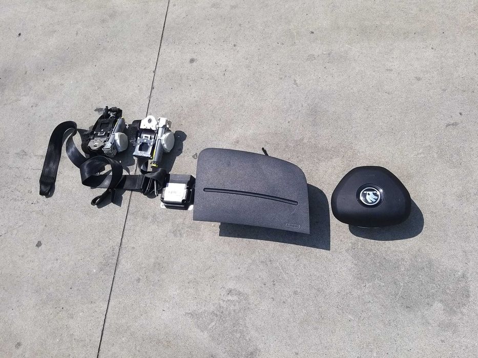 Kit airbag skoda fabia 2 6v0880201ab 6r0959655k 5j1880202