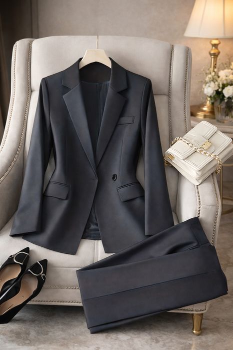 Сив  официален костюм