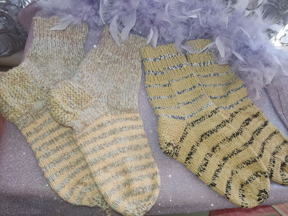 Мужские и женские вязаные тапочки и носки из чистой шерсти