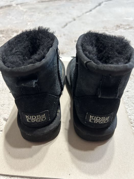 Cizme imblanite copii Kids of L Passo negre marime 27