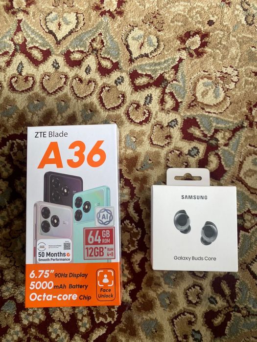 ZTE Blade A36 + Galaxy Buds Core (подарок)