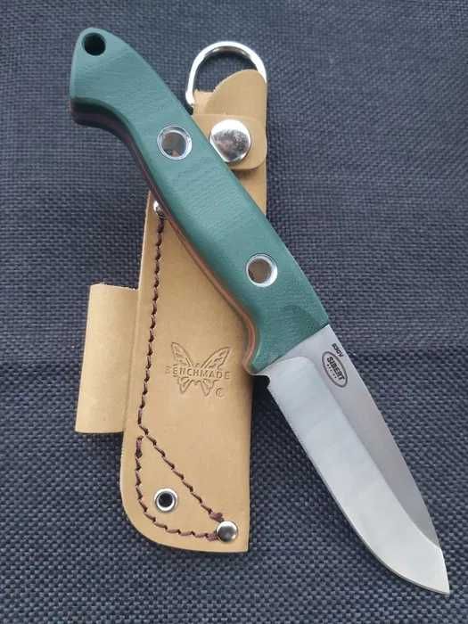 Cuțit fix Benchmade Bushcrafter 162 cu teacă de piele