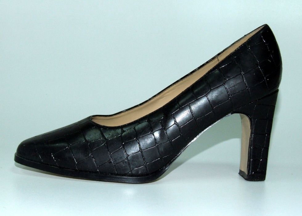 Pantofi dama Versani, piele eco crocodil, mas. 40, toc 7 cm, ca noi !