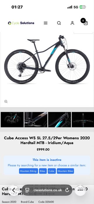 Bicicleta Cube 29’