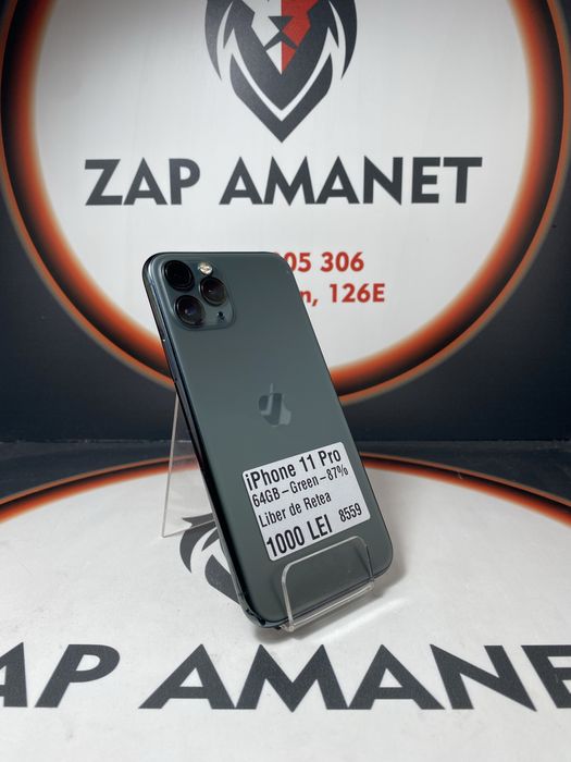 ZAP AMANET Vitan - iPhone 11 Pro - 64GB - Green - 87% baterie