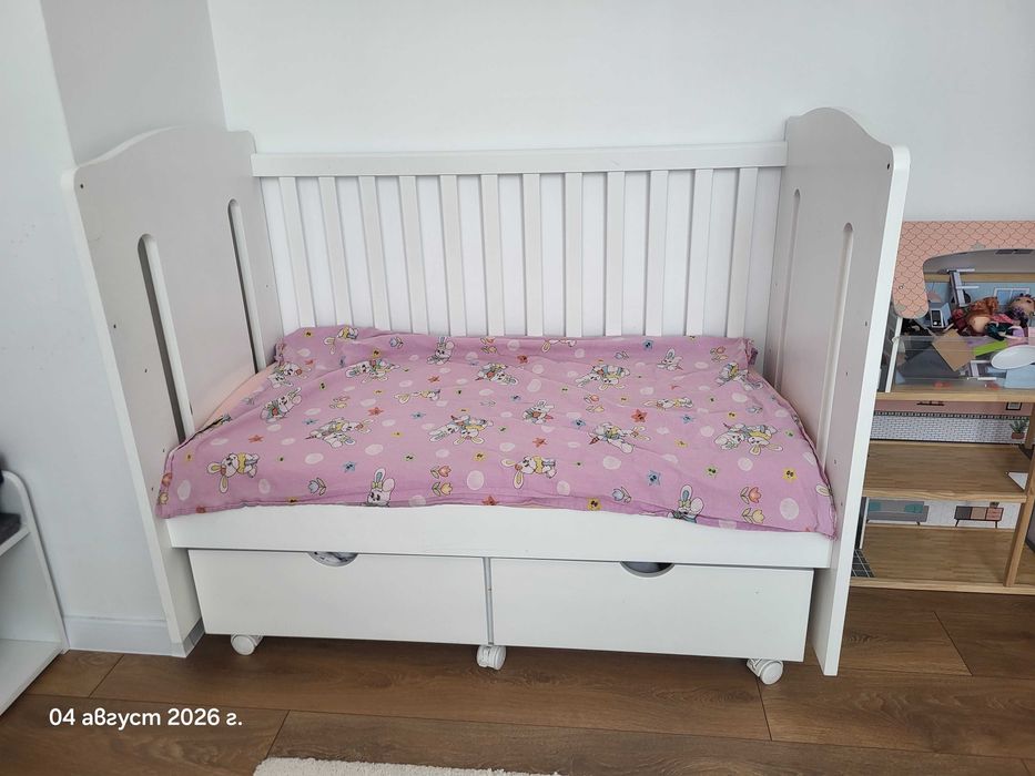 Детска кошара/легло Nicolle Baby Felicio 60/120, матрак Бамбук ЛУКС, спални комплекти