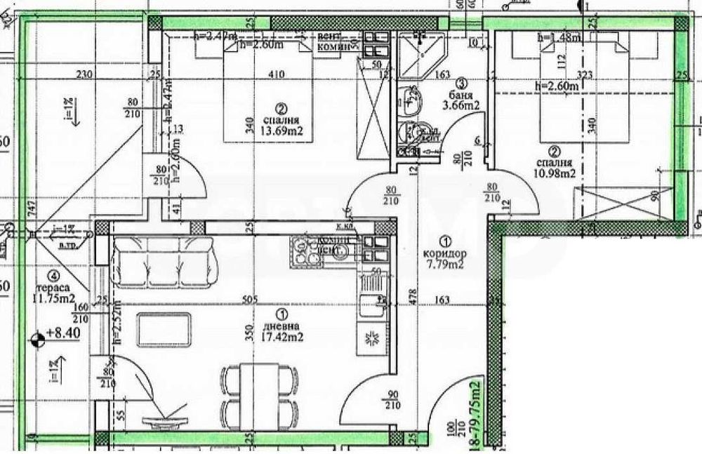Продава се Тристаен апартамент в Варна, Виница - 94 кв.м за 766 €/кв.м - Снимка #5