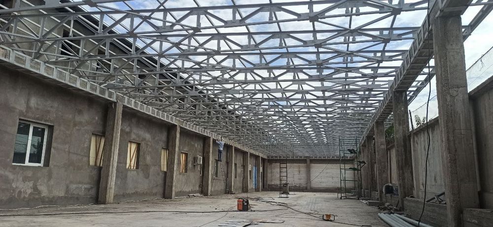 Металлоконструкция,навес,ангар,автонавес.сендвич панель,ворота.