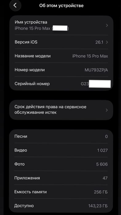 iPhone 15 Pro Max 256Gb серый титан