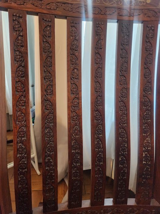 Balansoar vintage din lemn de trandafir, clasic, elegant