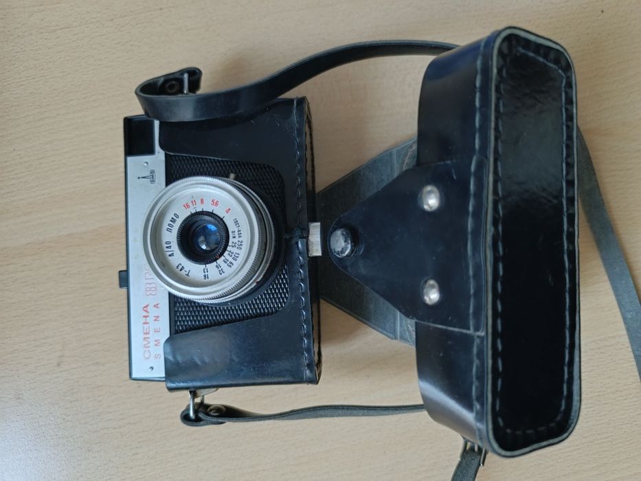 Ретро аналогов фотоапарат Смена 8М (Smena 8M) ЛОМО с оригинален калъф