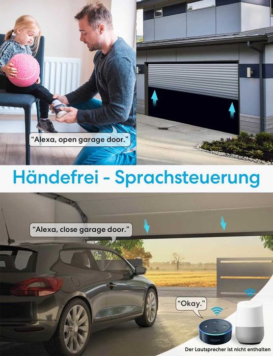 Smart Wi-Fi контролер за гаражна врата,гласово управление с Alexa