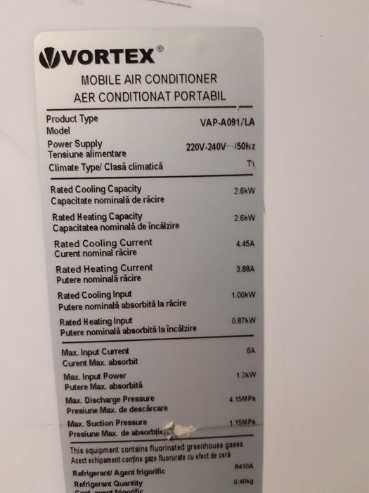 aer conditionat portabil vortex • Anunturi gratuite • OLX.ro