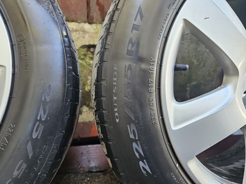 Jante originale Audi R17 8J ET39 5x112 + anvelope Pirelli