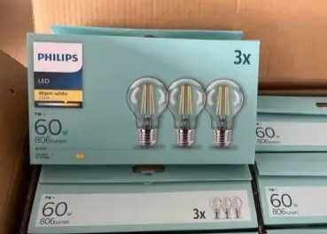 РАЗПРОДАЖБА НА Комплект 3 броя LED крушки Philips Е27