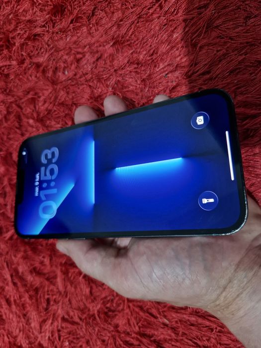 -Iphone 13Pro Max Blue 128Gb 6Ram Bat: 100%, stare foarte buna poze reale doar telefonul nici o restrictie nici o interventie/reparatie