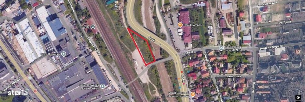 Teren pentru dezvoltare – 1.500 mp | Dârste, Brașov | P+4E–6E | CUT 2,