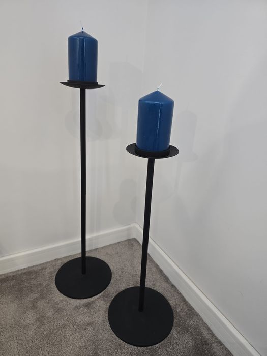 Метални свещници H&M Home + свещи