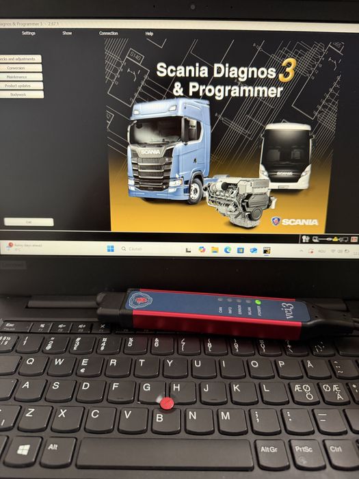 Diagnoza Tester Scania VCI 3 Kvaser SDP3 10.2025 XCOM SOPS Editor