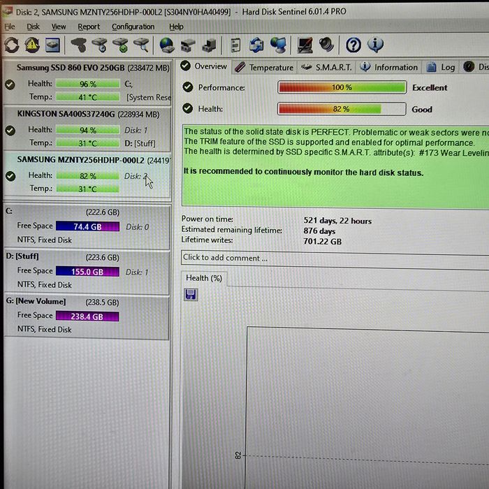 SSD Samsung 256GB M.2 2280 SATA III 6Gbps NGFF model MZ-NTY2560
