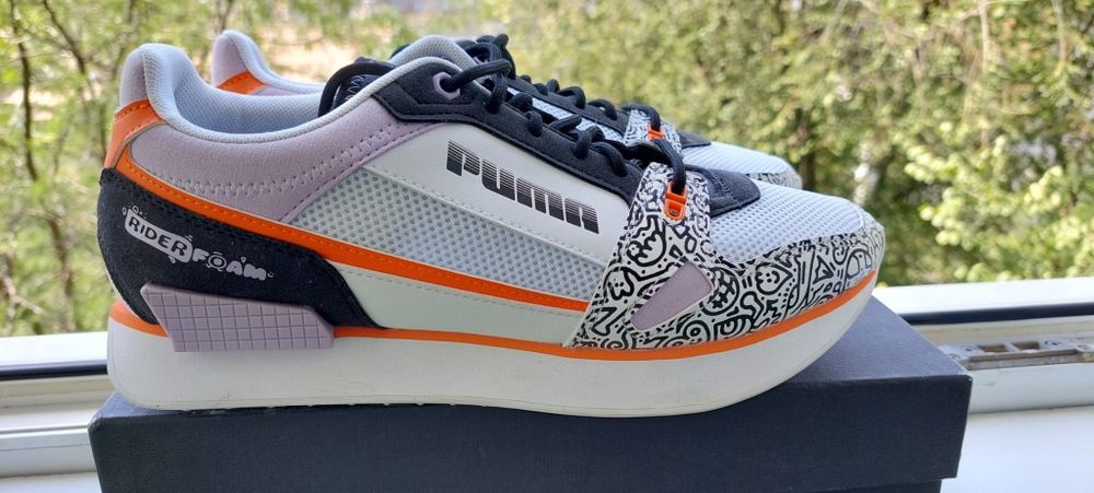 Puma Mile Rider Mr Doodle Wihte mărimea 40