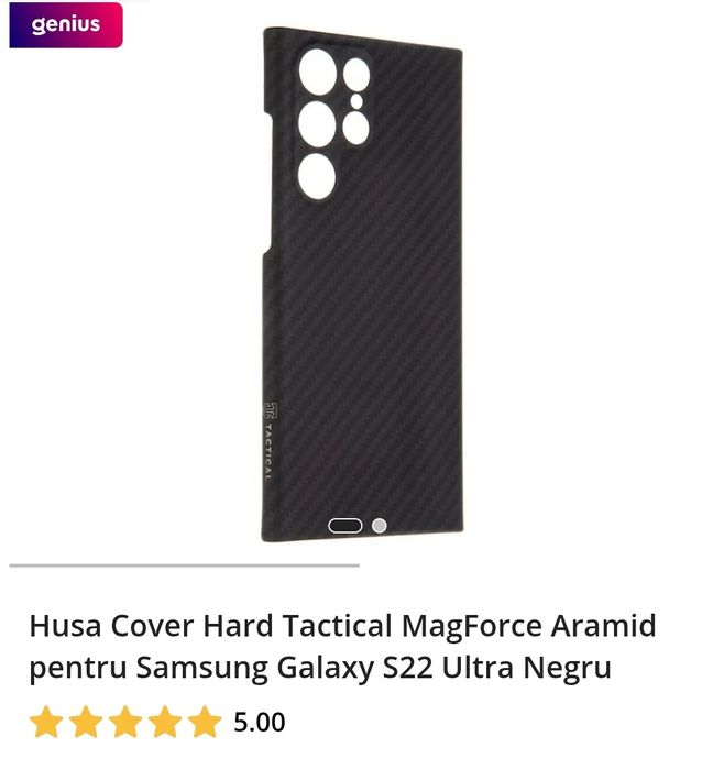 Husă  Hard Tactical MagForce Aramid pentru Samsung Galaxy S22 Ultra