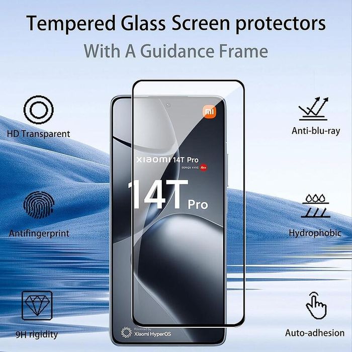 5D Стъклен Протектор за Xiaomi 14T /14T Pro / 13T Pro / Redmi Note 13