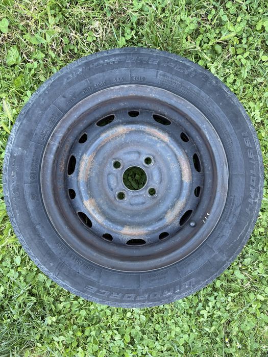4 бр. стоманени джанти 14” 6J 4x100 с гуми 165/70 R14