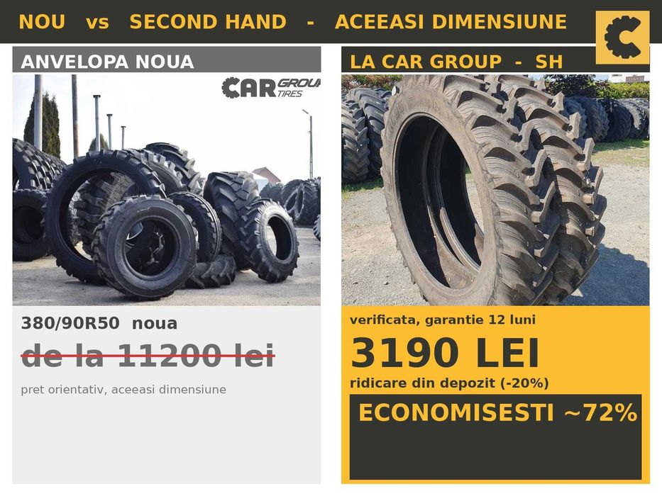 Cauciucuri 380/90R50 Taurus Anvelope Combina SH GARANTIE Factura
