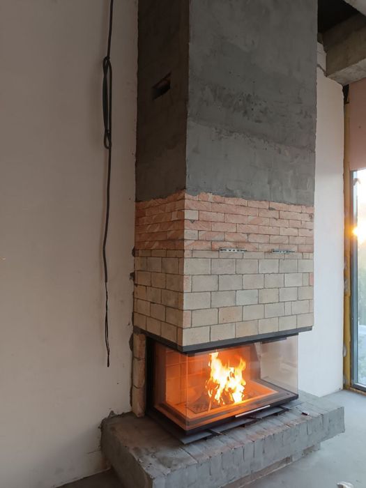 Каминная топка «PRO-992»,камин 3 стекла,отопление,печь,обогрев,kamin