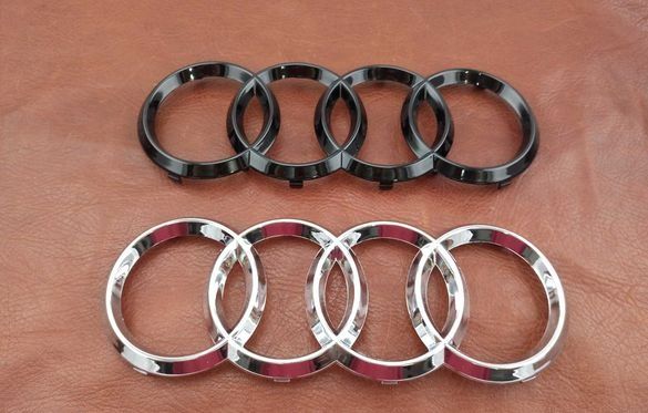 Емблема за Ауди черна и сива