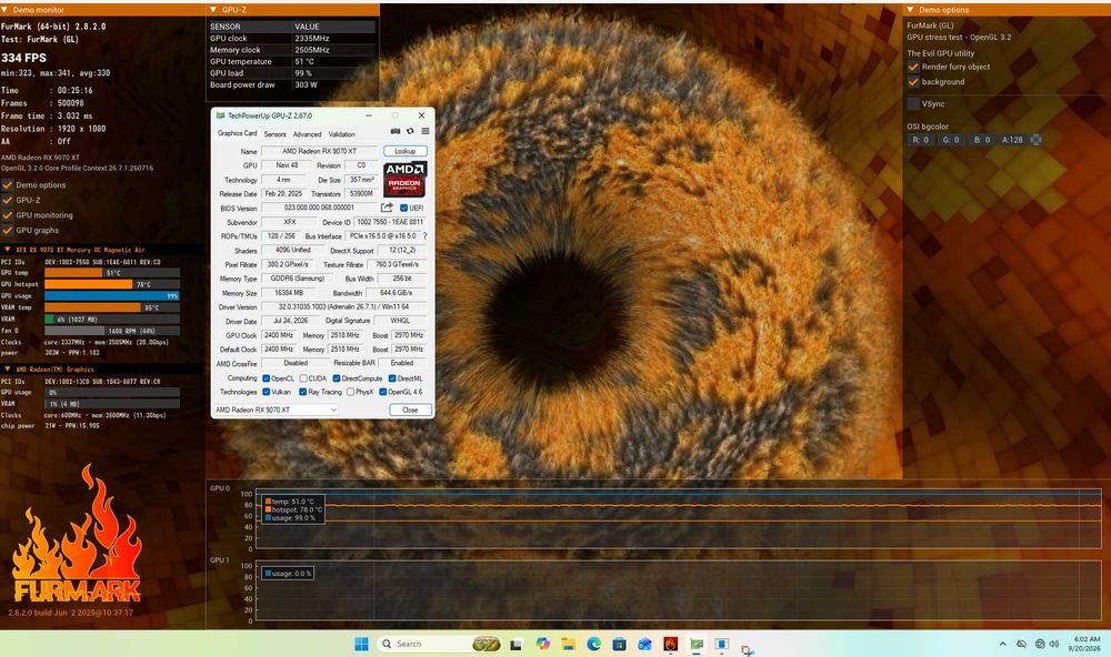 Видео Карта XFX Swift RX 9070XT Triple Fan Gaming Edition 16GB