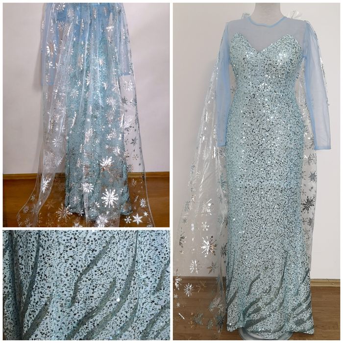 Elsa frozen rochie femei costum fantezie animatori S-M/M-L made în Ro.