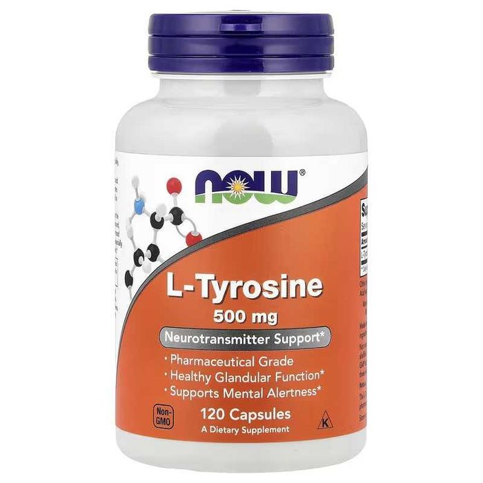 NOW Foods L Tyrosine L-Tyrosine Л-тирозин л-тиразин l-tirazin