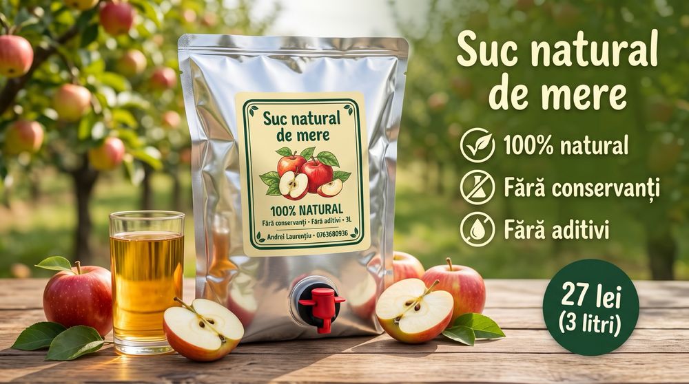 Suc natural de mere, mere-pere, pere-morcovi-scecla rosie