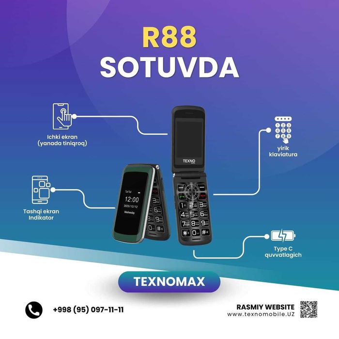 Texno Max R88 (Новый+Гарантия+Скидка) Legushka New-2025!