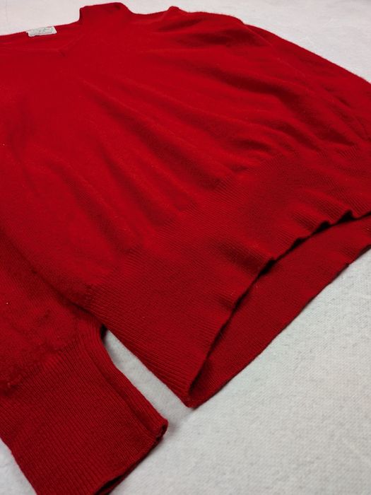 Pulover Dama  Benetton Vintage 90s  Roșu Lână Pură Iarnă Mărimea L/XL