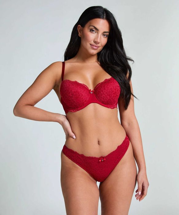 Дантелен червен сутиен Hunkemöller - 75C