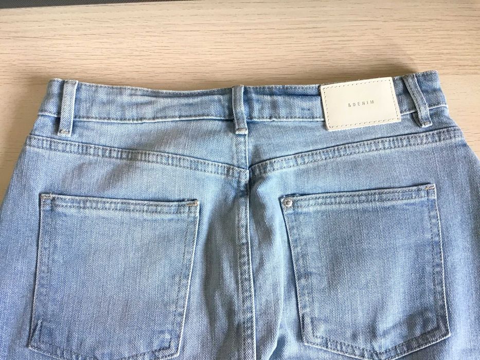 Fusta mini blugi denim elastic dama femei H&M mar 38 NOUA