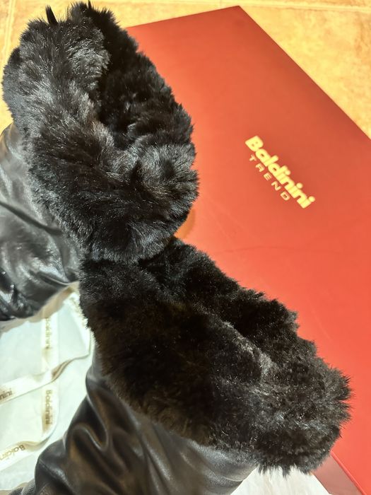 Оригинални ботуши с естествена вата и пух Baldinini Trend, 37