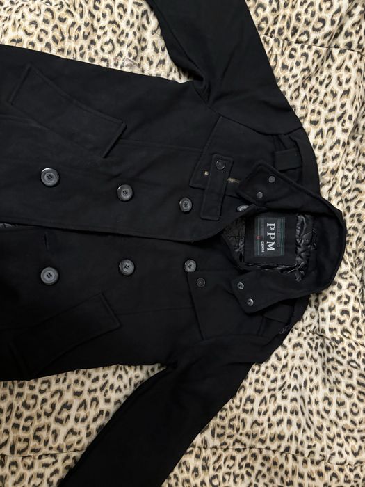 Мъжко палто размер М , черно мъжко палто размер 48 М черно палто мъжко