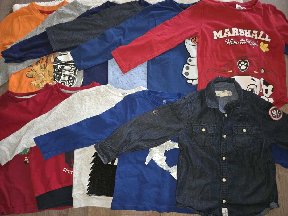 11 Детски Блузки с Дълъг Ръкав за Момче - 4-5г