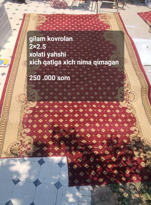 Gilam sotiladi 2.5 × 5  xolati yahshi