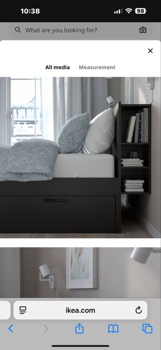 Pat Brimnes Ikea cu somiera Lonset inclusa, stare f buna, 4 sertare