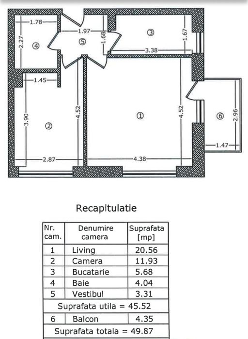 Apartament 2 camere Hercesa Vivenda