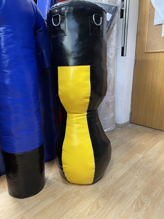 Sac de box Clepsidra  130 x 40 x 20 cm Negru+Galben 50 kg